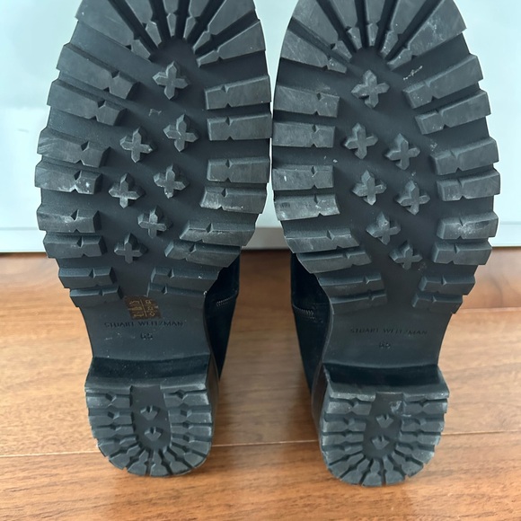 Black Stuart Weitzman suede combat boot - Picture 7 of 7